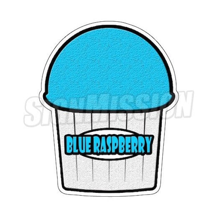 Signmission BLUE RASPBERRY FLAVOR Italian Iceshaved cart trailer stand sticker, D-DC-16-Blue Raspberry Flavor D-DC-16-Blue Raspberry Flavor
